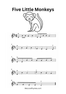 5 little monkeys melody